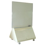 Portable White Board w/Storage 4' x 4' - #PWBWS