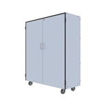 75 Slot Band/Orchestra Mobile Folio Cabinet w/Doors - #BOMFC-75D