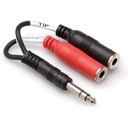 Hosa YPP-117 1/4" TRS to Dual 1/4" TSF Stereo Breakout Cable