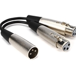 Hosa XLR3M to Dual XLR3F Y Cable