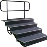 4-step 6'8" Concert Choir Riser w/ Back Rail