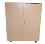 75 Slot Mobile Folio Cabinet w/ Doors - MAPLE