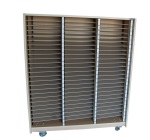 75 Slot Mobile Folio Cabinet - ALMOND