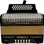 Hohner  Corona II Classic EAD Accordion in Jet Black Finish