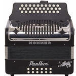 Hohner Panther Diatonic Accordion - Keys of F/Bb/Eb - Black