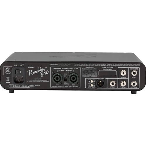 Melhart Music Center - Fender Rumble 800 - 800-watt Bass Head