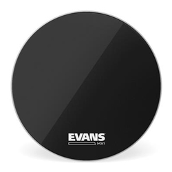 Evans MX1 Black Marching Bass Drum Head, 28 Inch