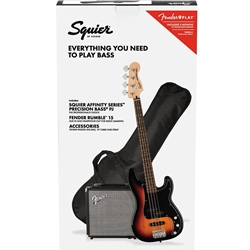 Squier Affinity Series Precision Bass PJ Pack- 3-Color Sunburst