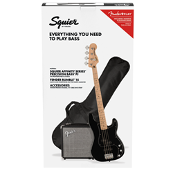 Melhart Music Center Squier Affinity Series Precision Bass PJ Pack Black