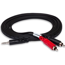 Hosa CMR-210 Stereo Breakout Cable - 3.5mm TRS Male to Left and Right RCA Male - 10 foot