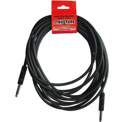 Strukture Instrument Cable, 1/4", Black, 18.6'