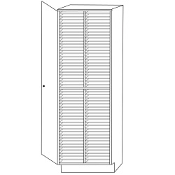 Melhart Music Center Tall 100 Slot Band Orchestra Folio Cabinet