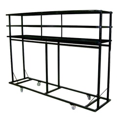 96" Deluxe Uniform Rack with Overhead (Hat) Storage