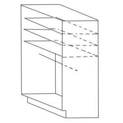 Wardrobe Storage Cabinet 1 49" Row w/ Three Shelves #W20U24H