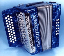 Castiglione CA5090 Accordion W/case Straps, Blue Pearl