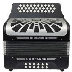Hohner Compadre Diatonic Accordion - Keys of G/C/F - Black
