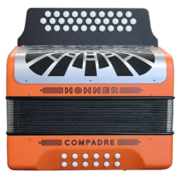 Hohner Compadre Diatonic Accordion - Keys of G/C/F - Orange