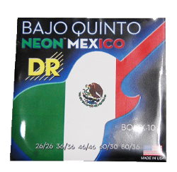 Melhart Music Center Dr Strings Bajo Quinto Neon Mexico Bqmx10