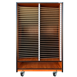 58 Slot Choral Mobile Folio Cabinet with Storage Below