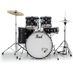 Pearl Roadshow RS525SC/C 5-piece Complete Drum Set with Cymbals - Jet Black