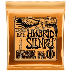 Ernie Ball 2222 Hybrid Slinky Nickel Wound Electric Guitar Strings - .009-.046