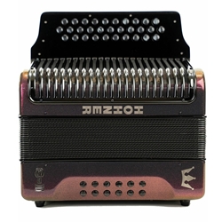 Hohner Corona C-II FBE Diatonic Accordion - Red to Gold